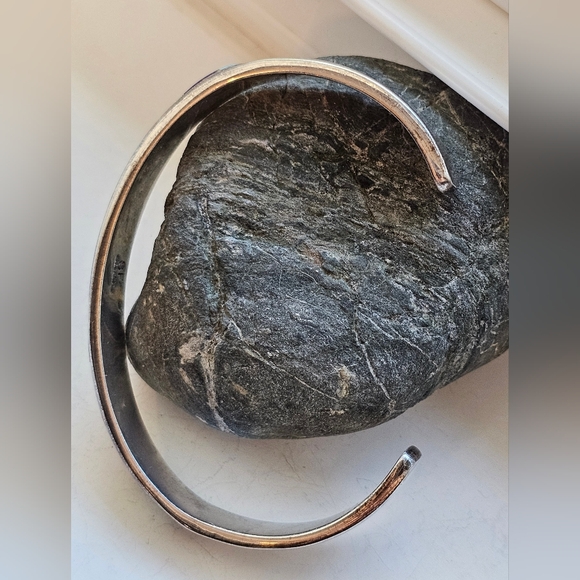 Navajo sterling silver, multi stone inlay cuff. Artist: Steve Fransico (SF) EUC - Picture 7 of 15